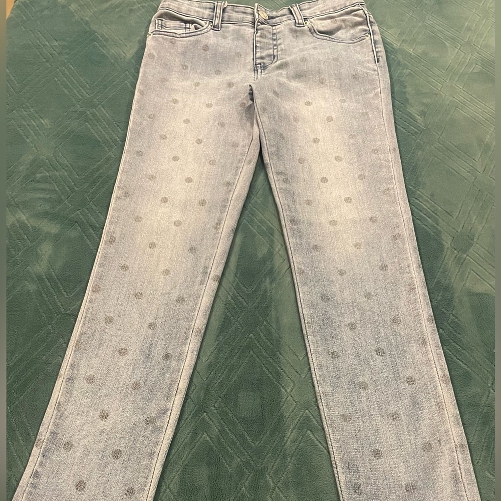 Dex like new girls size medium dotted jeans.  Great condition, worn maybe 2x.